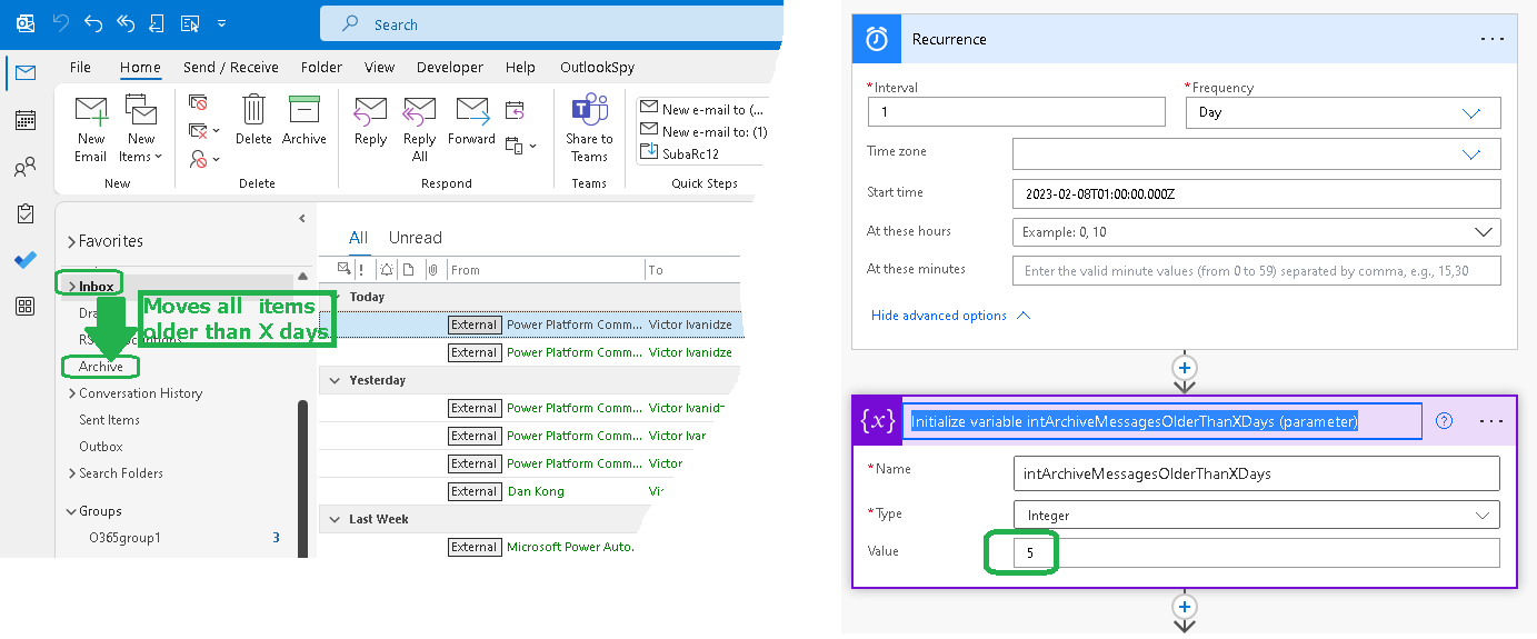 ArchiveEmails Flow picture 1